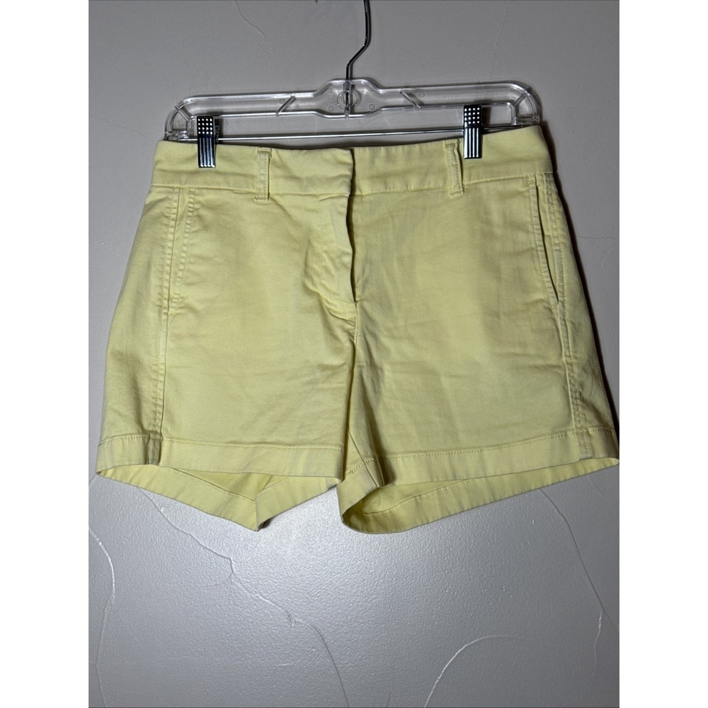 J Crew Women's Chino‎ Shorts Yellow Size 4 Buttery Soft